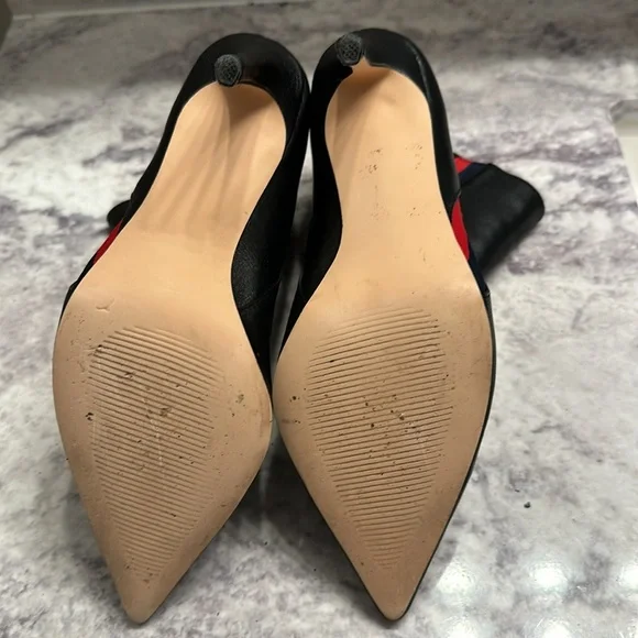 Steve Madden Vira Bootie Black Red and Blue Stripe Size 6.5 - Picture 5 of 6